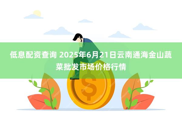 低息配资查询 2025年6月21日云南通海金山蔬菜批发市场价格行情